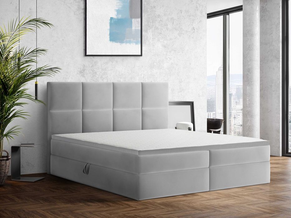 Łóżko kontynentalne  BARO 160x200 materac, nakładka, skrzynia PROMOCJA
