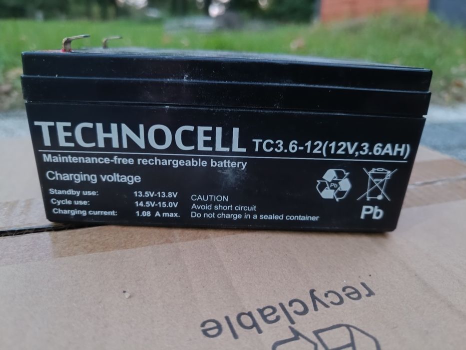 Akumulator żelowy 3.6ah 3.4ah i 22ah 12V UPC centrala samochodzik