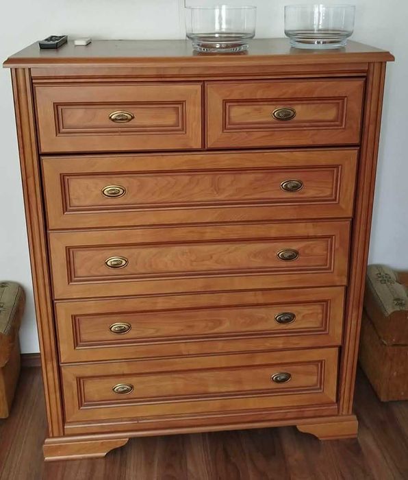 Komplet mebli do salonu – komoda + witryna narożna + kredens (barek)