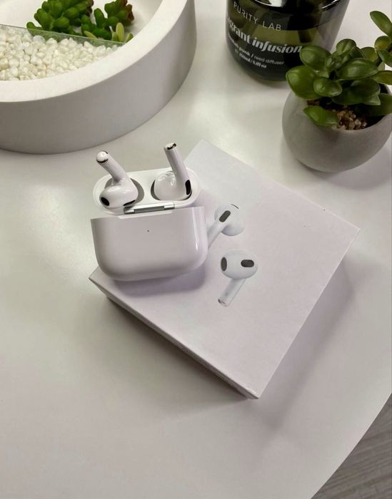 Бездротові ‼️ AirPods 3 Apple, БАСИСТИЙ ЗВУК, оріг мікрофони + ГАРАНТІЯ