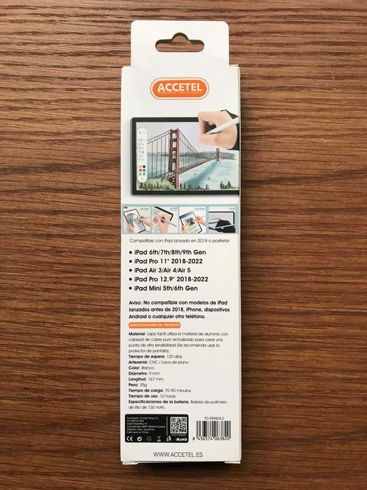 Apple Pencil–Style Stylus, 2nd Generation (iPad Pro / iPad Mini / iPad Air)64354165374209122