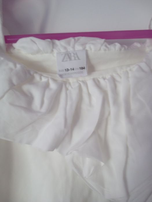 Zestaw spodnie białe i body Zara r. 164