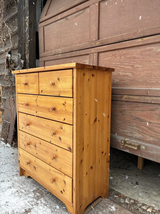 Drewniana komoda lite drewno- 6 szuflad