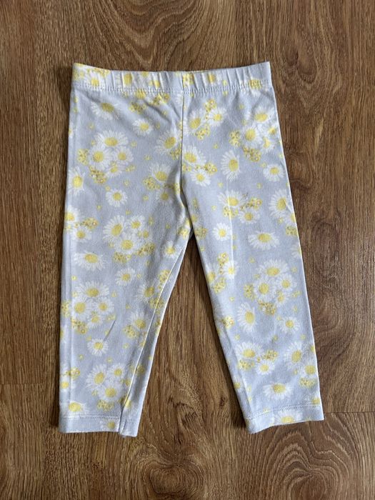 Legginsy dziewczęce w kwiaty 74/80 cm