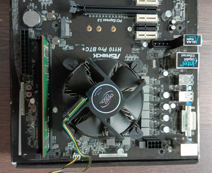 Материнская плата ASRock H110 Pro + процессор + память