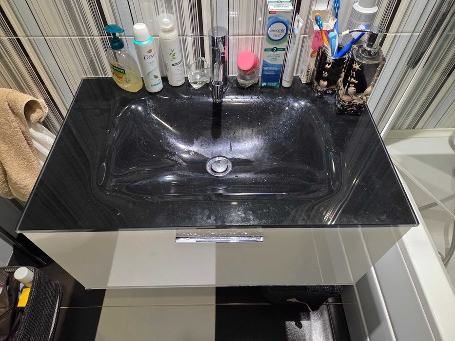 Móvel de Casa de Banho Suspenso (75cm) Branco + Lavatório