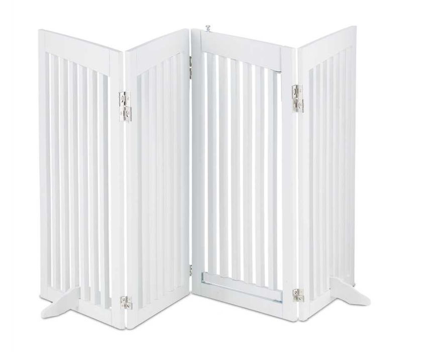 Barierka biała z drzwiami 92 cm