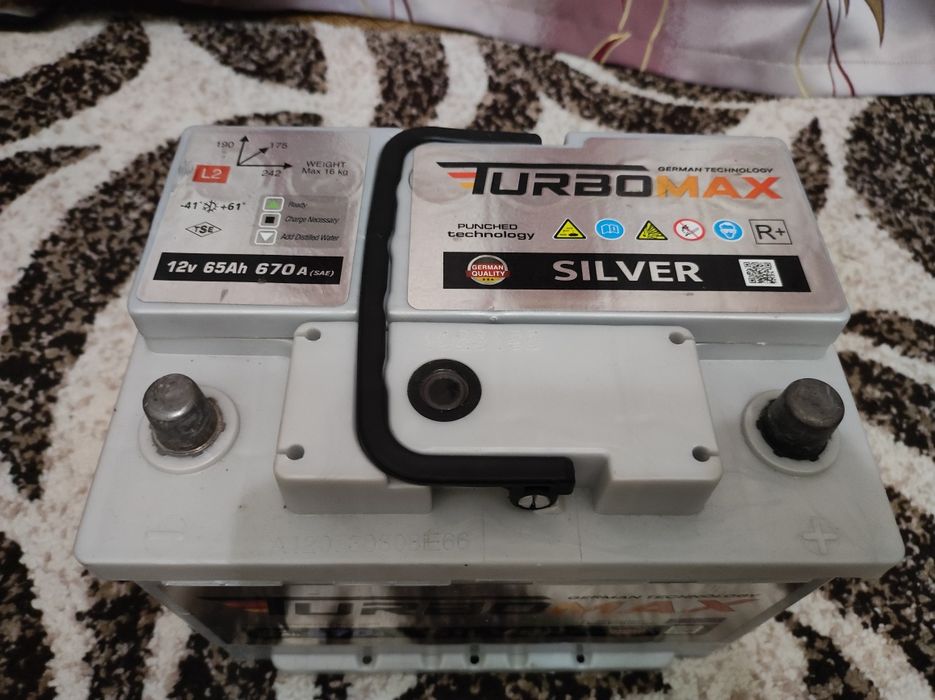 Акамулятор TurboMax  65-А/год Silver (R+) 670A (242x175x190мм.)
