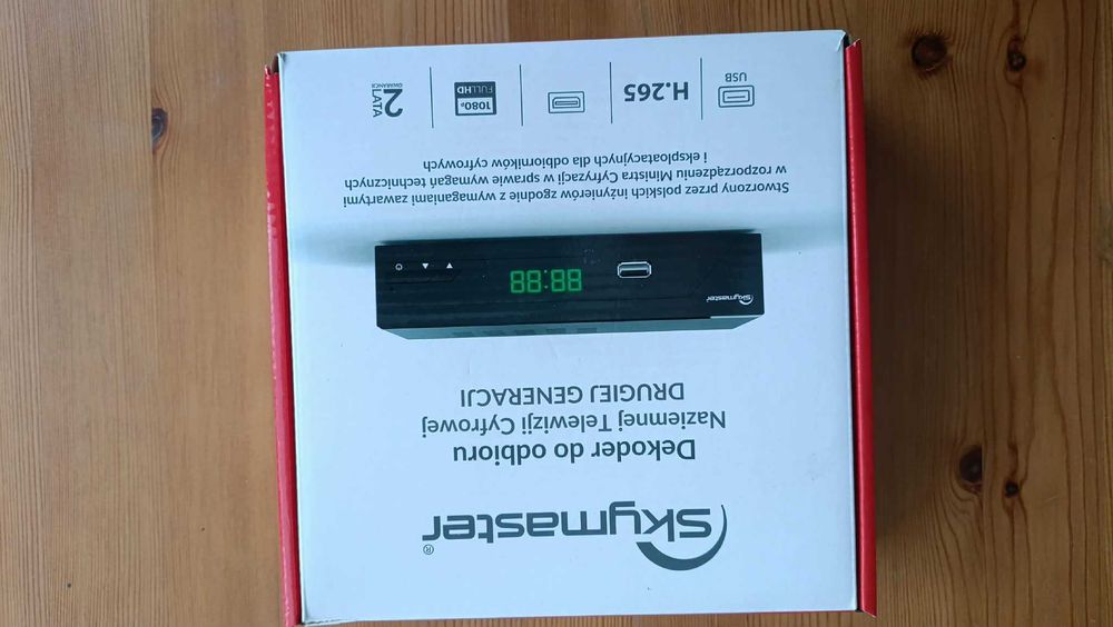 Dekoder SKYMASTER STB M265 DVB-T2/HEVC/H.265 jak nowy