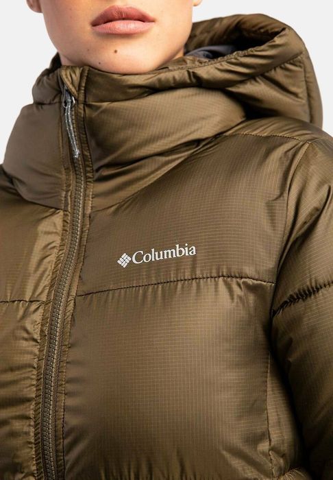 Płaszcz pikowany zimowy z kapturem Columbia S