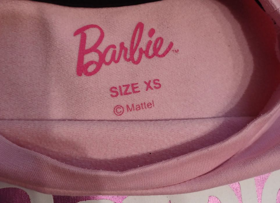Różowa bluza crop szeroka Barbie rozmiar XS