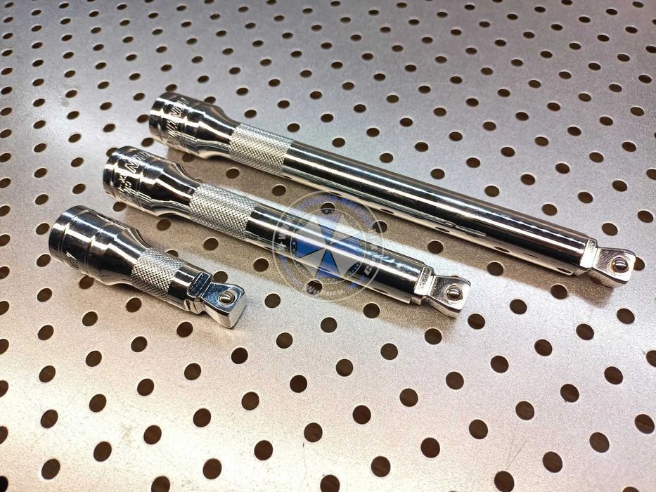 Zestaw przedłużek uchylnych 75 / 150 / 200mm 1/2" przedłużki uchylne