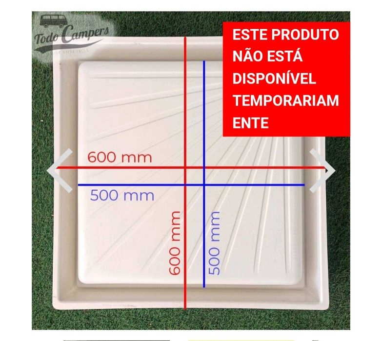 Base Duche/Polibã Branco 60x60x10,2cm de superfície