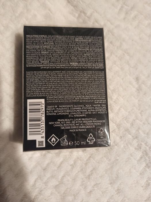 Sprzedam Prada Black Luna Rossa 50 ml