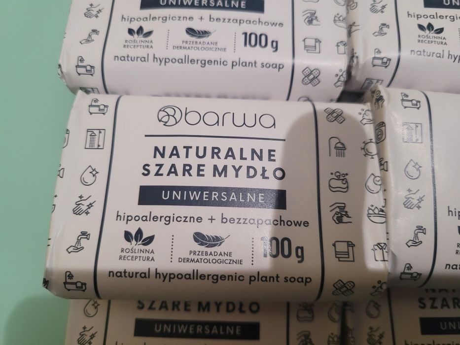 Szare mydło hipoalergiczne 10szt.