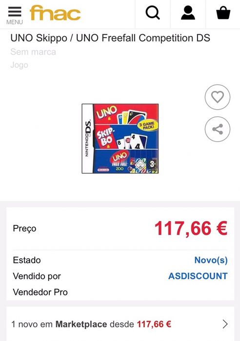 Nintendo DS Game – Uno64551175006082123