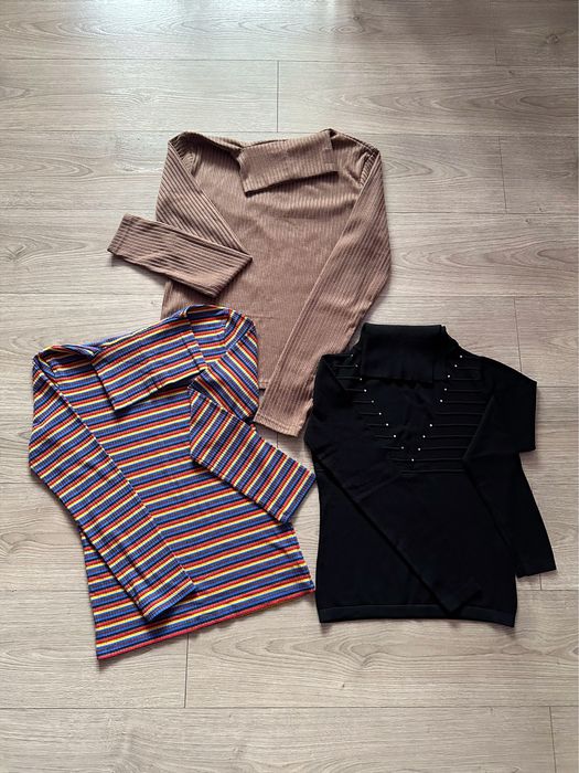 Женский набор: кофта-водолазка S-M; жіночі гольфи; светр под шею (лот)