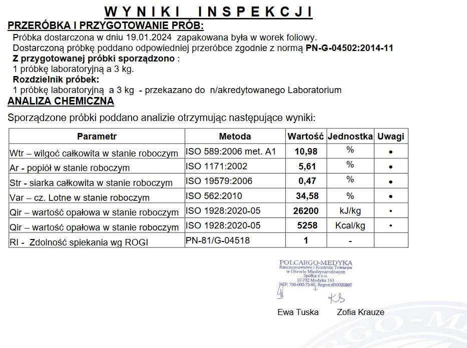 WĘGIEL GROSZEK PUŁKOWNIK  26-28 MJ wysokokaloryczny