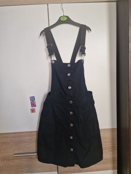 Spódniczka ogrodniczki czarna H&M 32