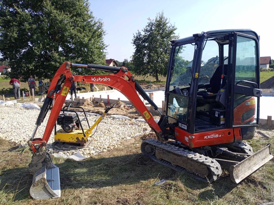 Wynajem minikoparki, młot, zagęszczarka, skoczek, koparka, minikoparka