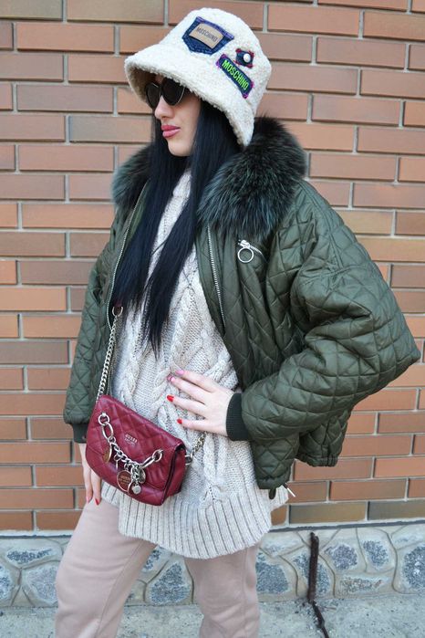 Плюшевая шляпа панама Moschino Москино капелюх