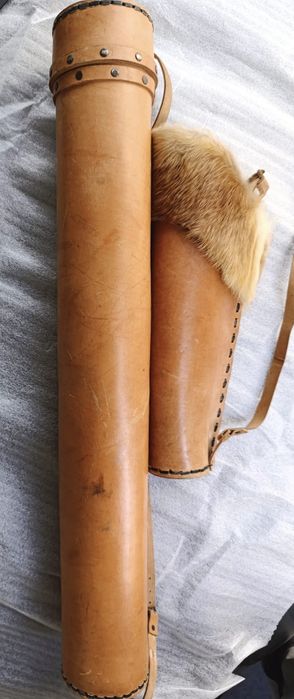 Комплект колчан+тубус для стрел натур.кожа