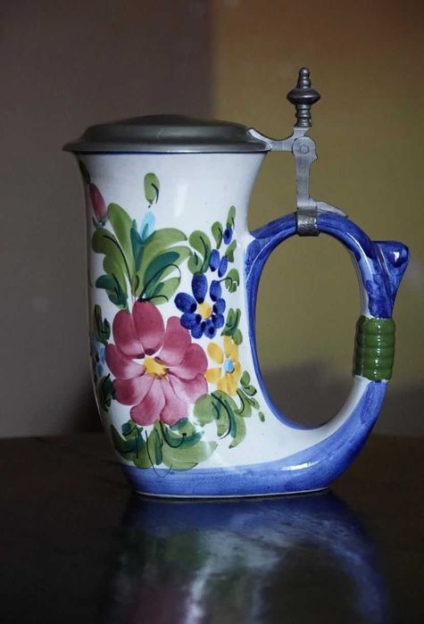 Kufel kolekcja holenderski Quist Keramik vintage Holland kwiaty