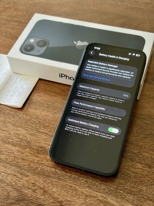 iPhone 13 128GB Midnight - Caixa e Fatura