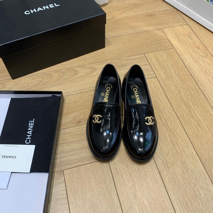 Mokasyny Chanel black leather