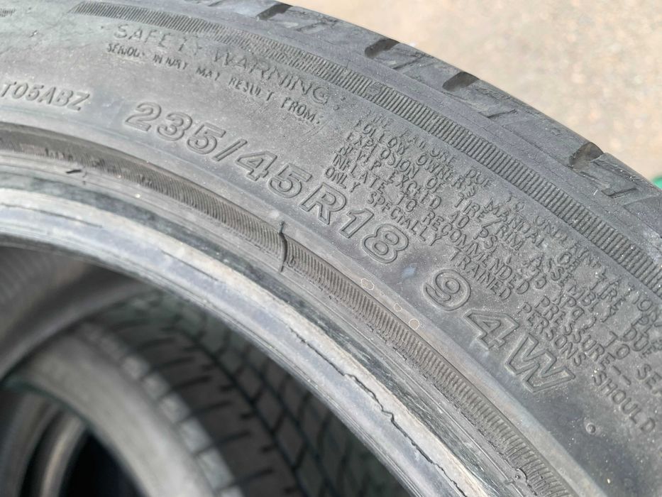 235-45-R18 BRIDGESTONE TURANZA 4штуки  резины GERMANY 2023