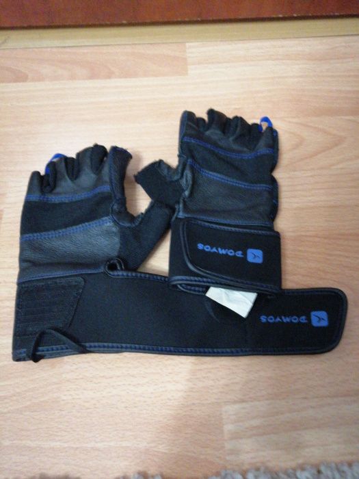 Rękawice fitness treningowe pro domyos niebieskie XS