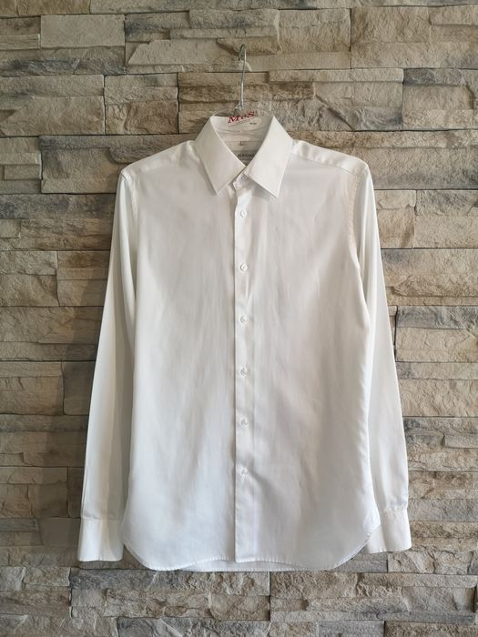 Albione Koszula biała męska młodzieżowa Slim Fit r.37 S/M