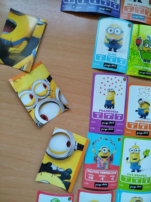 Cartas cromos minions Pingo Doce