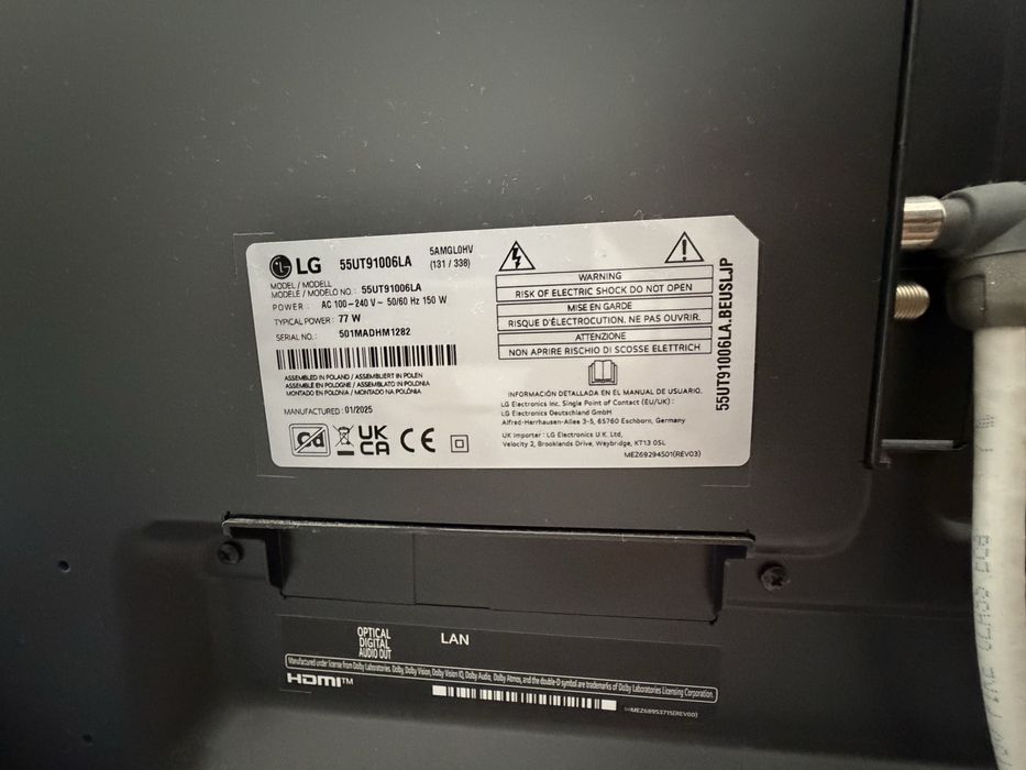 TV LG 55’ 4k AI ThinkQ 55UT91006LA