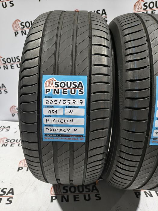 2 pneus semi novos 225-55R17 Michelin - Oferta dos Portes