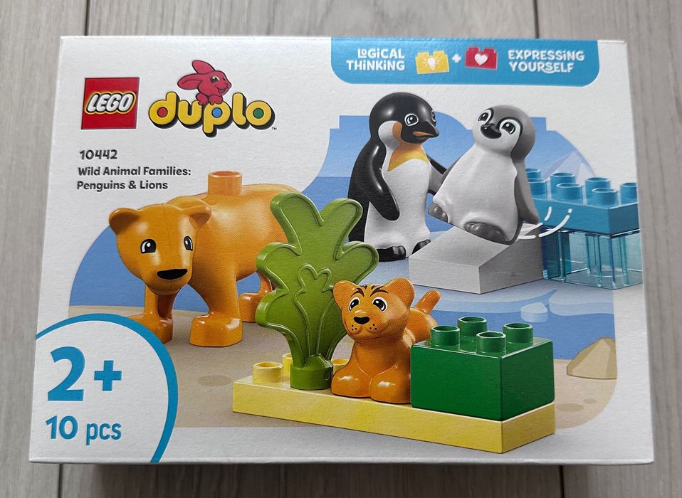 LEGO DUPLO 10442 Rodziny dzikich zwierząt: pingwiny i lwy / NOWE