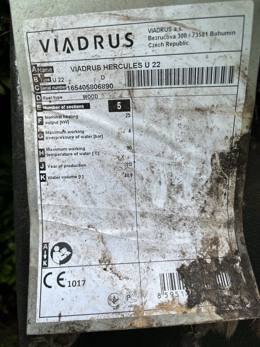 Секції твердопаливного котла (дрова) чогунного Viadrus