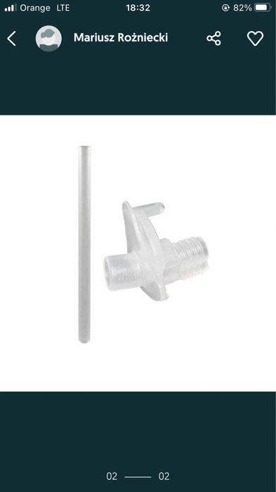 Zestaw słomki z konektorem do butelki tritanowej