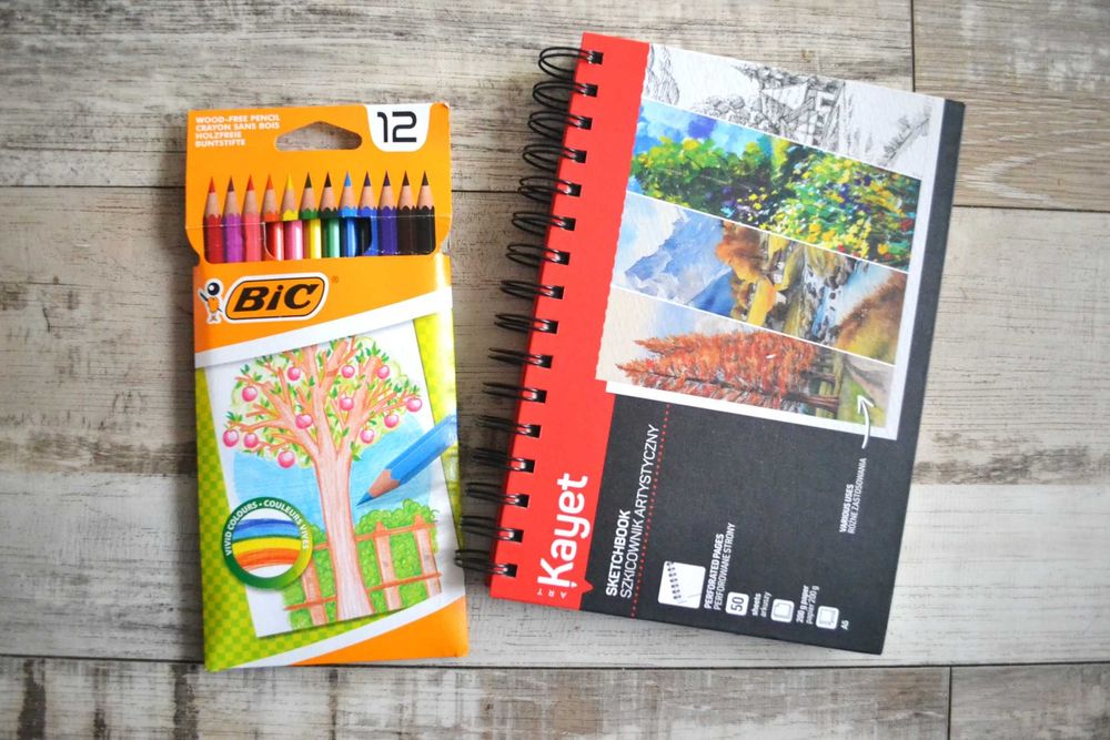 Szkicownik artystyczny Kayet i kredki