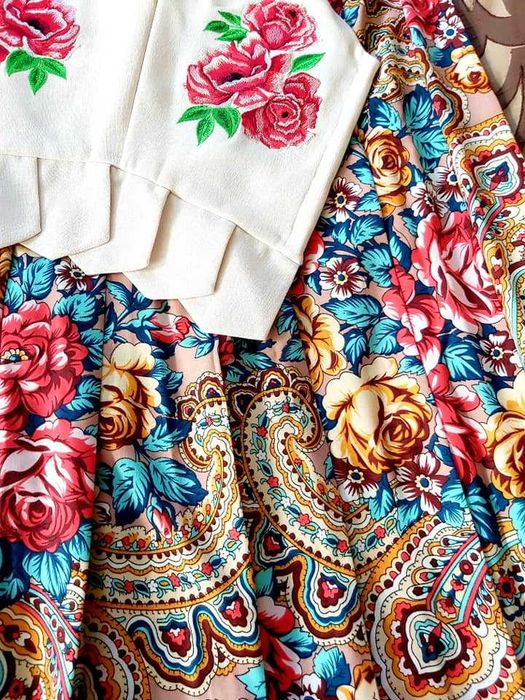 Spódnica z szalem góralski komplet