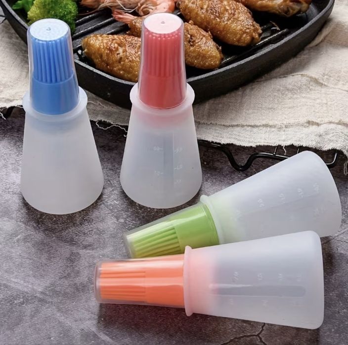 Pote de Silicone para Cozinha e Churrasco com Medidor Integrado