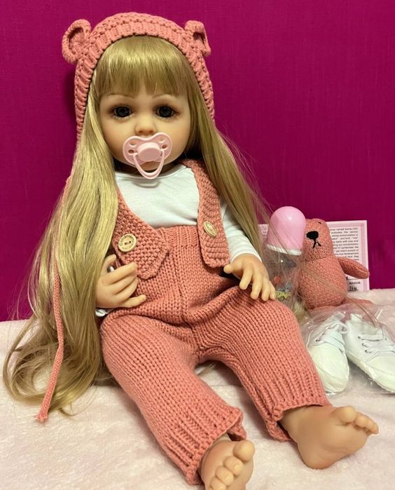 Лялька Reborn 55см анатомічна вінілова Реборн в коробці оригінальній