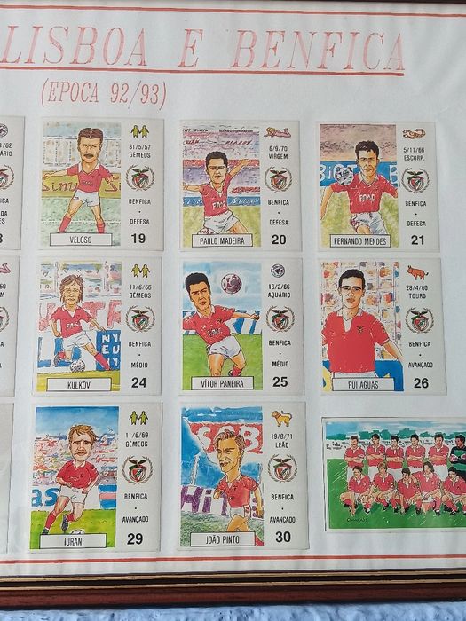 Lindo quadro com a equipa do Benfica de 92/93