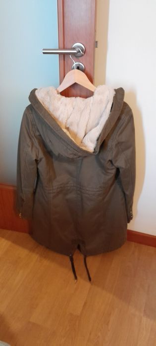 Casaco Parka Bershka, Tam. S (com forro amovível)