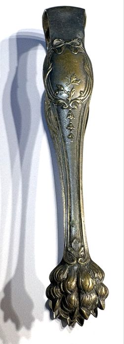 Antiga pinça de cubos de açucar do Sec XIX em casquinha