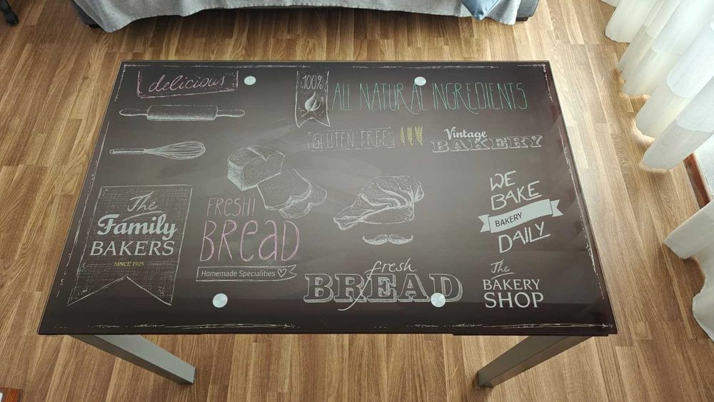 Mesa de Cozinha Ilustrada Pão