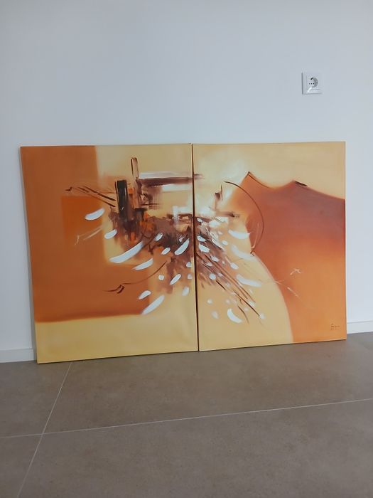 Duas telas que fazem um quadro unidas