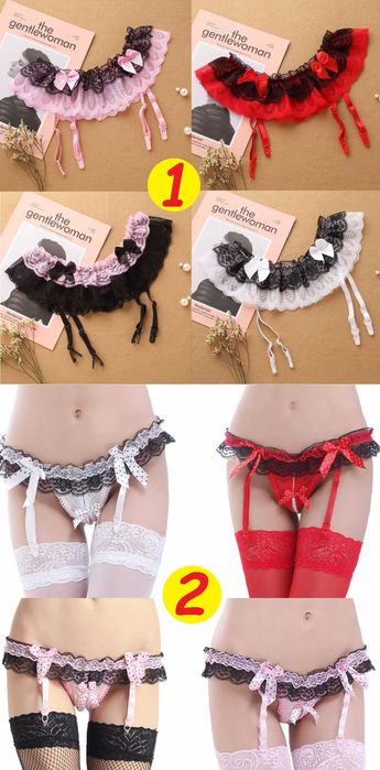 Найкращий подарунок це ти, прикрась себе! Еротичний пояс з підв'язками