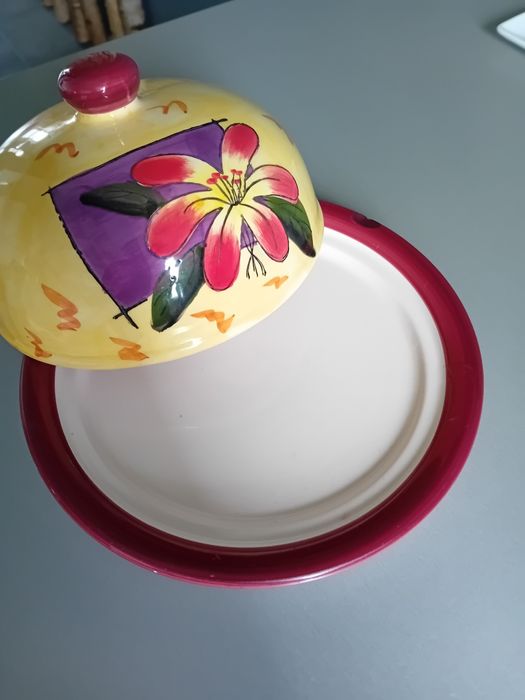 Połmisek talerz z przykryciem porcelana