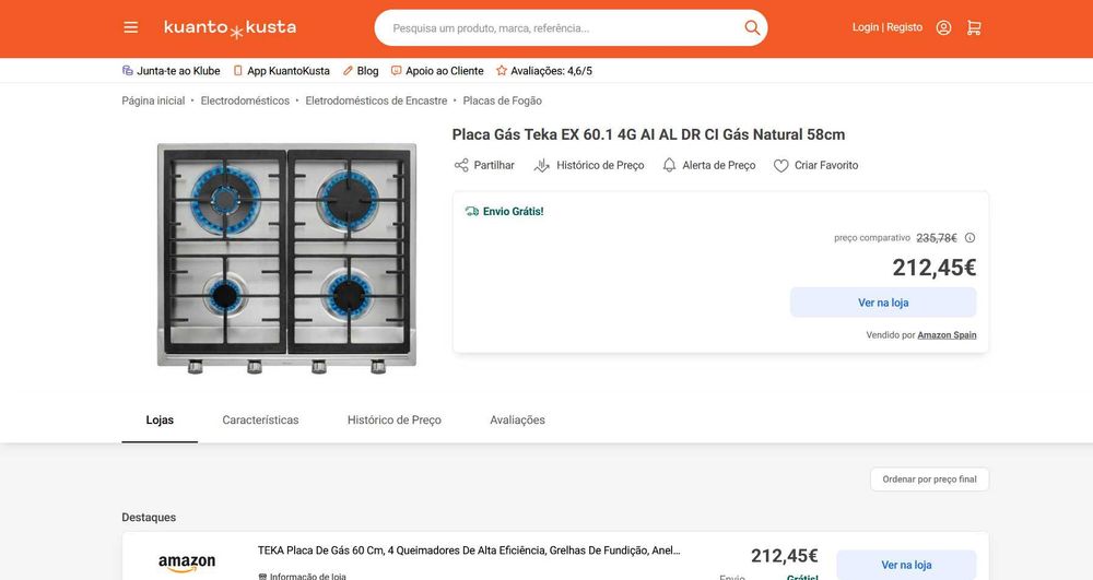 Placa de Gás Teka EX 60.1 4G AI AL DR